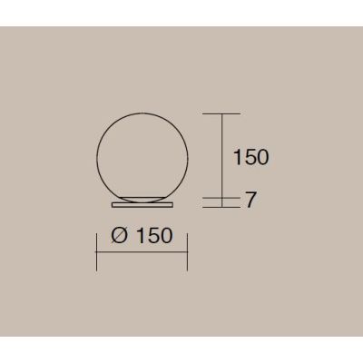 POTIRI LAMPADA DA TAVOLO IN VETRO BIANCO SATINATO CON SFERA DIAMETRO CM 15 O CM 25 MODERNA AFFRALUX - Cristalensi Shop Online