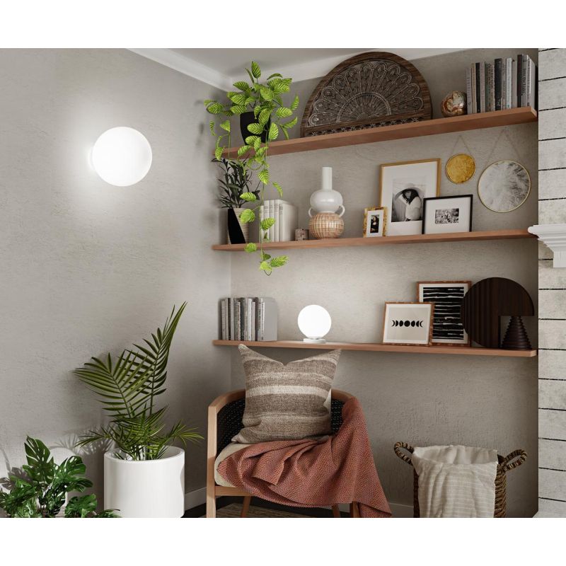 Lampada Base In Vetro Trasparente E Paralume Grigio LUCI MODERNE 39568 Idea Luce Di Filippi - Carrù(Cuneo