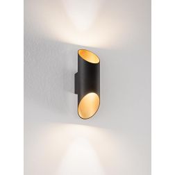 764 765 APPLIQUE MODERNA IN ALLUMINIO BIANCO O NERO CON INTERNO ORO BI-EMISSIONE ATTACCO G9 ISYLUCE - Cristalensi Shop Online