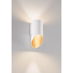 762 763 APPLIQUE MODERNA IN ALLUMINIO BIANCO O NERO CON INTERNO ORO BI-EMISSIONE ATTACCO G9 ISYLUCE - Cristalensi Shop Online