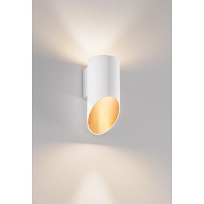 762 763 APPLIQUE MODERNA IN ALLUMINIO BIANCO O NERO CON INTERNO ORO BI-EMISSIONE ATTACCO G9 ISYLUCE - Cristalensi Shop Online