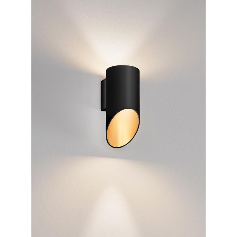 762 763 APPLIQUE MODERNA IN ALLUMINIO BIANCO O NERO CON INTERNO ORO BI-EMISSIONE ATTACCO G9 ISYLUCE - Cristalensi Shop Online