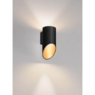 762 763 APPLIQUE MODERNA IN ALLUMINIO BIANCO O NERO CON INTERNO ORO BI-EMISSIONE ATTACCO G9 ISYLUCE - Cristalensi Shop Online