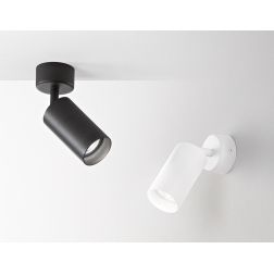 770 771 SPOT ORIENTABILE IN ALLUMINIO BIANCO O NERO DA SOFFITTO O DA PARETE PORTALAMPADA GU10 DI ISYLUCE ISYLUCE - Cristalensi S