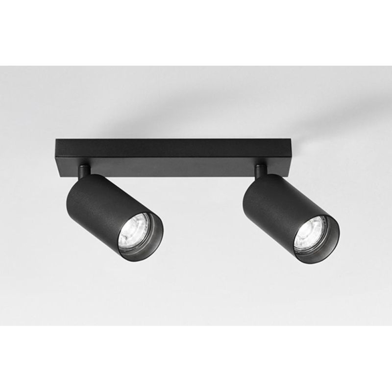 772 773 LAMPADA A 2 LUCI ORIENTABILI IN ALLUMINIO BIANCO O NERO DA SOFFITTO O DA PARETE PORTALAMPADE GU10 DI ISYLUCE ISYLUCE - C