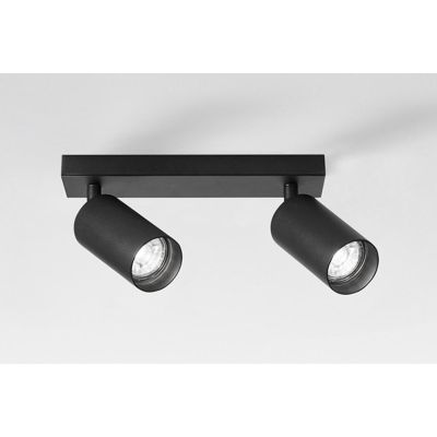 772 773 LAMPADA A 2 LUCI ORIENTABILI IN ALLUMINIO BIANCO O NERO DA SOFFITTO O DA PARETE PORTALAMPADE GU10 DI ISYLUCE ISYLUCE - C