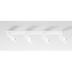 774 775 PLAFONIERA/APPLIQUE 4 LUCI ORIENTABILI IN ALLUMINIO BIANCO O NERO CON PORTALAMPADE GU10 DI ISYLUCE ISYLUCE - Cristalensi 2