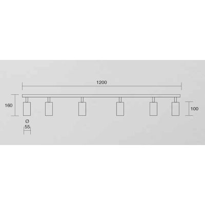 776 777 PLAFONIERA CON 6 LUCI ORIENTABILI IN ALLUMINIO BIANCO O NERO CON PORTALAMPADE GU10 DI ISYLUCE ISYLUCE - Cristalensi Shop