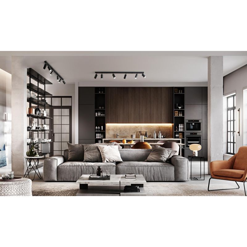 776 777 PLAFONIERA CON 6 LUCI ORIENTABILI IN ALLUMINIO BIANCO O NERO CON PORTALAMPADE GU10 DI ISYLUCE ISYLUCE - Cristalensi Shop