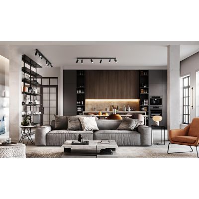 776 777 PLAFONIERA CON 6 LUCI ORIENTABILI IN ALLUMINIO BIANCO O NERO CON PORTALAMPADE GU10 DI ISYLUCE ISYLUCE - Cristalensi Shop