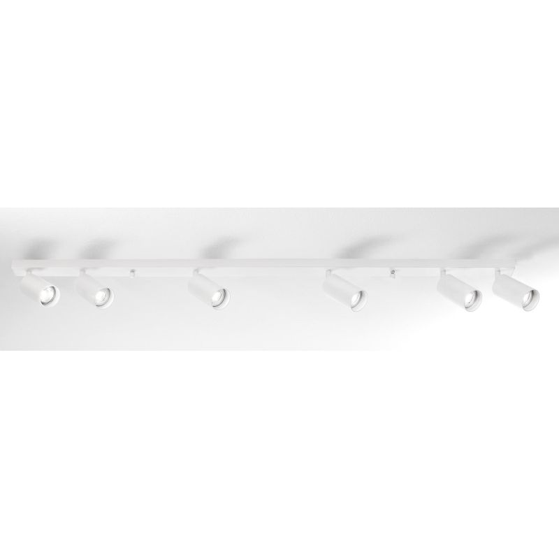 776 777 PLAFONIERA CON 6 LUCI ORIENTABILI IN ALLUMINIO BIANCO O NERO CON PORTALAMPADE GU10 DI ISYLUCE ISYLUCE - Cristalensi Shop