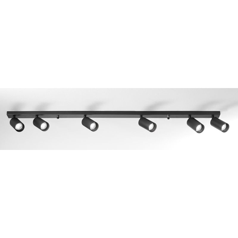 776 777 PLAFONIERA CON 6 LUCI ORIENTABILI IN ALLUMINIO BIANCO O NERO CON PORTALAMPADE GU10 DI ISYLUCE ISYLUCE - Cristalensi Shop