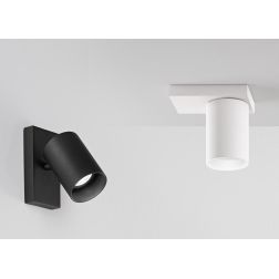 778 779 SPOT ORIENTABILE IN ALLUMINIO BIANCO O NERO BASE RETTANGOLARE PORTALAMPADA GU10 DI ISYLUCE ISYLUCE - Cristalensi Shop On