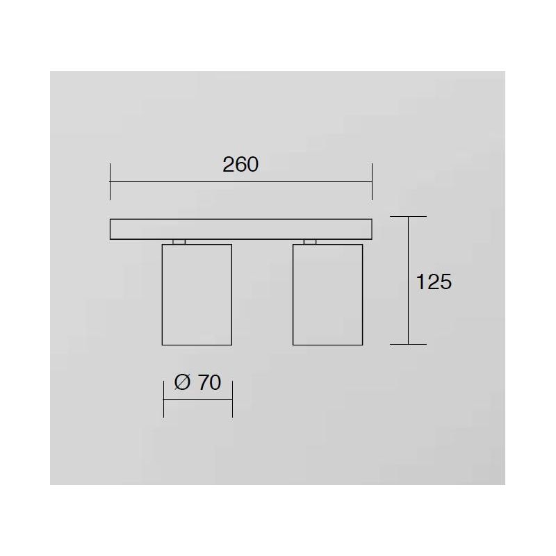780 781 PLAFONIERA APPLIQUE 2 LUCI ALLUMINIO BIANCO O NERO MODERNA PORTALAMPADE GU10 DI ISYLUCE ISYLUCE - Cristalensi Shop Onlin