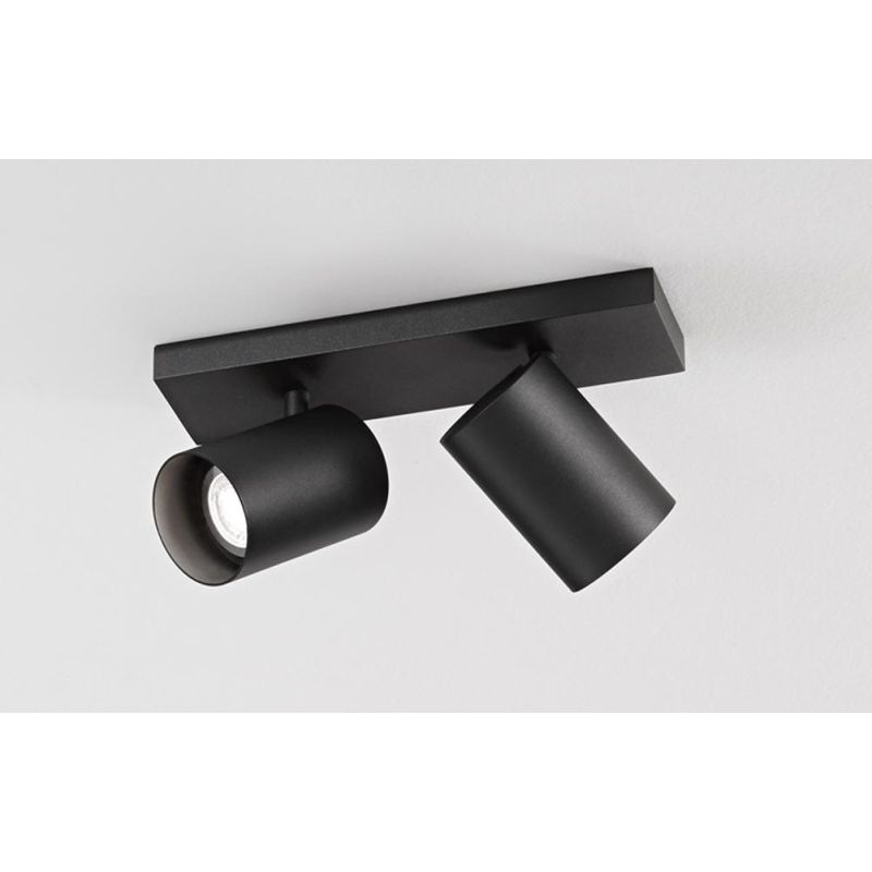 780 781 PLAFONIERA APPLIQUE 2 LUCI ALLUMINIO BIANCO O NERO MODERNA PORTALAMPADE GU10 DI ISYLUCE ISYLUCE - Cristalensi Shop Onlin