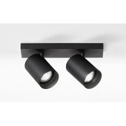 780 781 PLAFONIERA APPLIQUE 2 LUCI ALLUMINIO BIANCO O NERO MODERNA PORTALAMPADE GU10 DI ISYLUCE ISYLUCE - Cristalensi Shop Onlin