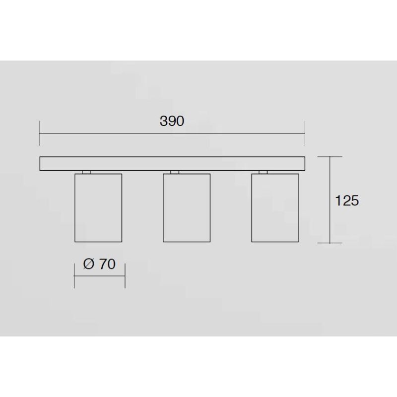 782 783 PLAFONIERA APPLIQUE 3 LUCI ALLUMINIO BIANCO O NERO MODERNA PORTALAMPADE GU10 DI ISYLUCE ISYLUCE - Cristalensi Shop Onlin