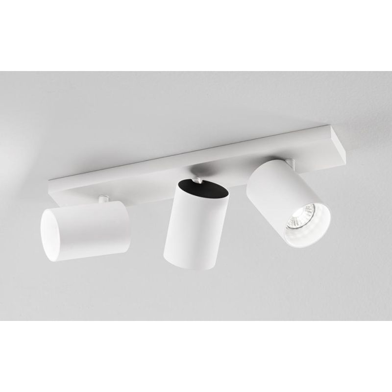 782 783 PLAFONIERA APPLIQUE 3 LUCI ALLUMINIO BIANCO O NERO MODERNA PORTALAMPADE GU10 DI ISYLUCE ISYLUCE - Cristalensi Shop Onlin