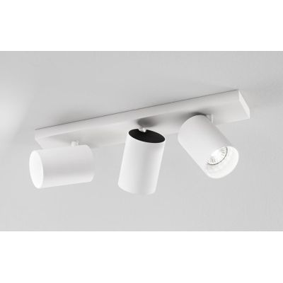 782 783 PLAFONIERA APPLIQUE 3 LUCI ALLUMINIO BIANCO O NERO MODERNA PORTALAMPADE GU10 DI ISYLUCE ISYLUCE - Cristalensi Shop Onlin