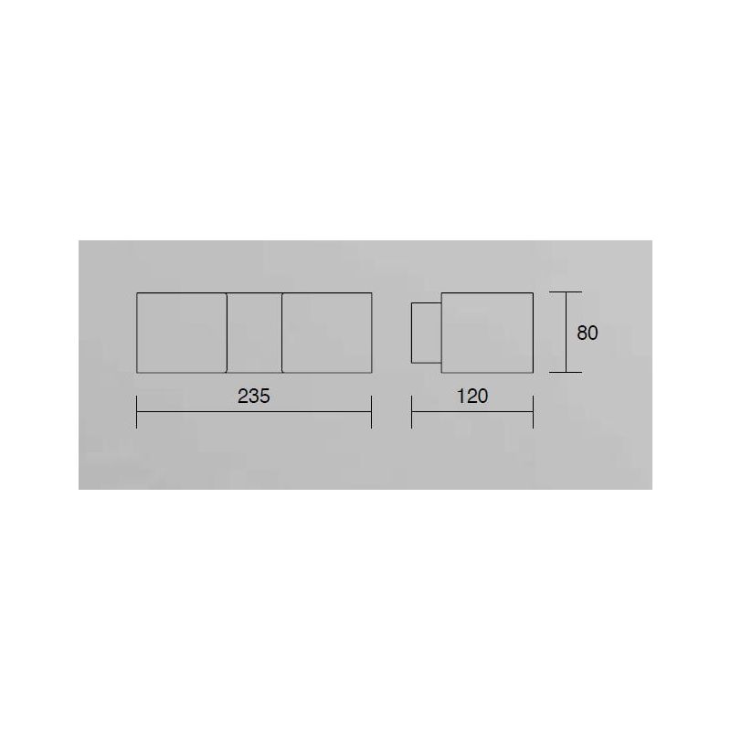 GRAFFA APPLIQUE ISYLUCE MODERNA ALLUMINIO BIANCO O NERO 3 MISURE LED 10W - 20W - 40W LUCE 3000K O 4000K ISYLUCE - Cristalensi Sh
