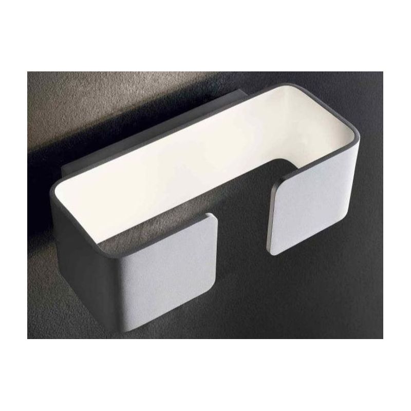 GRAFFA APPLIQUE ISYLUCE MODERNA ALLUMINIO BIANCO O NERO 3 MISURE LED 10W - 20W - 40W LUCE 3000K O 4000K ISYLUCE - Cristalensi Sh