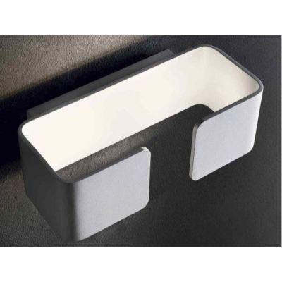 GRAFFA APPLIQUE ISYLUCE MODERNA ALLUMINIO BIANCO O NERO 3 MISURE LED 10W - 20W - 40W LUCE 3000K O 4000K ISYLUCE - Cristalensi Sh