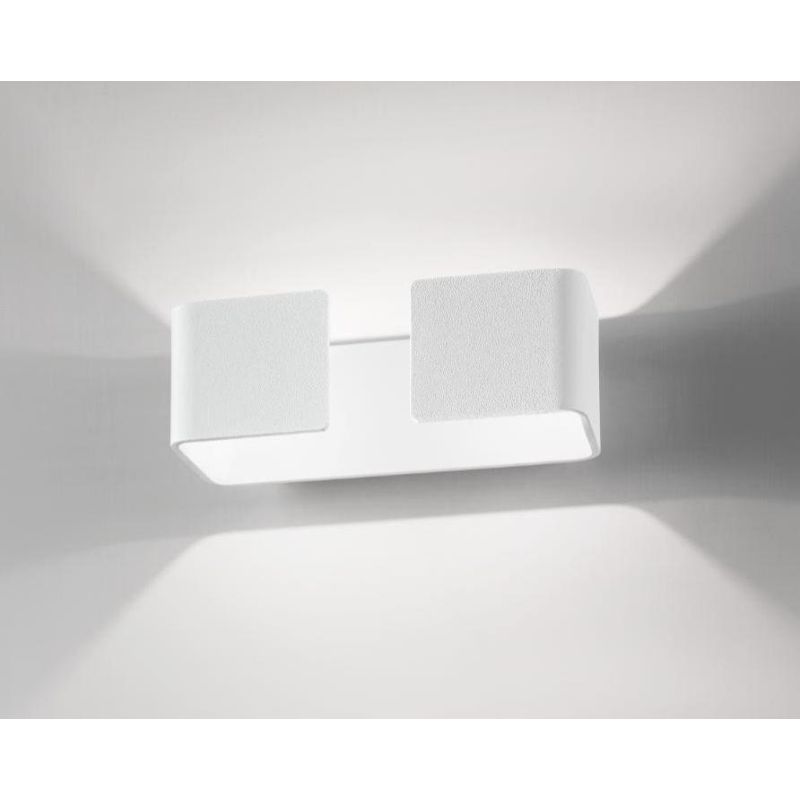 GRAFFA APPLIQUE ISYLUCE MODERNA ALLUMINIO BIANCO O NERO 3 MISURE LED 10W - 20W - 40W LUCE 3000K O 4000K ISYLUCE - Cristalensi Sh