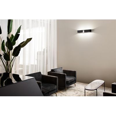 GRAFFA APPLIQUE ISYLUCE MODERNA ALLUMINIO BIANCO O NERO 3 MISURE LED 10W - 20W - 40W LUCE 3000K O 4000K ISYLUCE - Cristalensi Sh