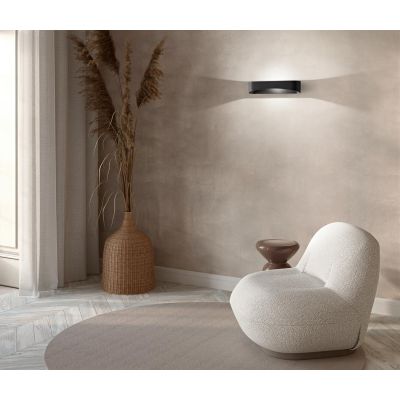 DRAPPO APPLIQUE MODERNA ALLUMINIO BIANCO O NERO 3 MISURE LED 10W - 20W - 36W LUCE 3000K O 4000K ISYLUCE - Cristalensi Shop Onlin