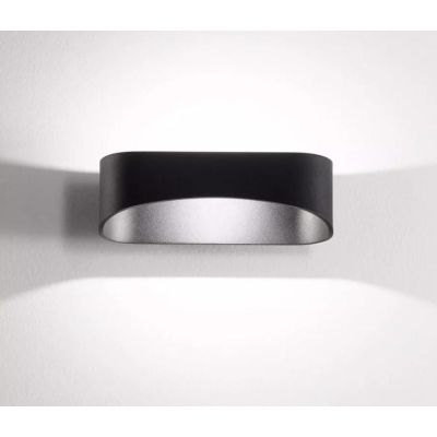 DRAPPO APPLIQUE MODERNA ALLUMINIO BIANCO O NERO 3 MISURE LED 10W - 20W - 36W LUCE 3000K O 4000K ISYLUCE - Cristalensi Shop Onlin