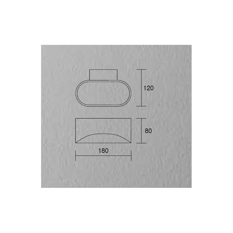 DRAPPO APPLIQUE MODERNA ALLUMINIO BIANCO O NERO 3 MISURE LED 10W - 20W - 36W LUCE 3000K O 4000K ISYLUCE - Cristalensi Shop Onlin