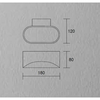 DRAPPO APPLIQUE MODERNA ALLUMINIO BIANCO O NERO 3 MISURE LED 10W - 20W - 36W LUCE 3000K O 4000K ISYLUCE - Cristalensi Shop Onlin