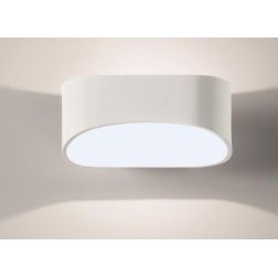 DRAPPO APPLIQUE MODERNA ALLUMINIO BIANCO O NERO 3 MISURE LED 10W - 20W - 36W LUCE 3000K O 4000K ISYLUCE - Cristalensi Shop Onlin