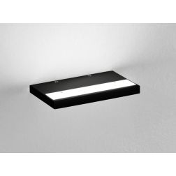PLATE APPLIQUE A MENSOLA IN 2 MISURE ALLUMINIO BIANCO O NERO LED 12W - 24W LUCE 3000K E 4000K MODERNA ISYLUCE - Cristalensi Shop