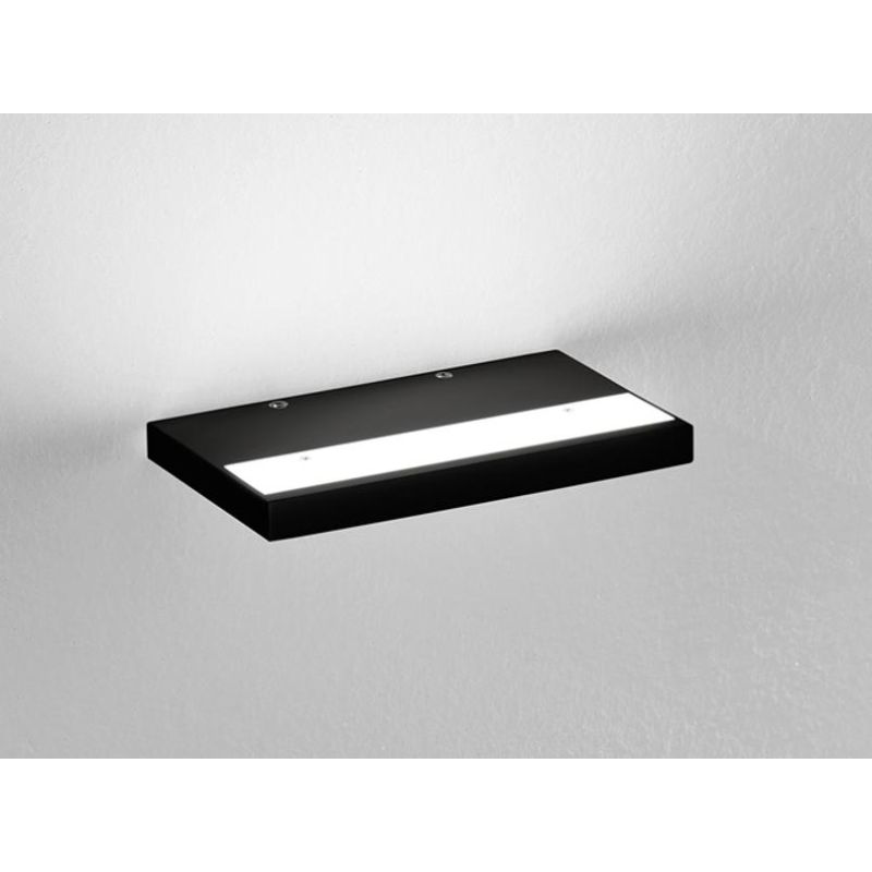 PLATE APPLIQUE A MENSOLA IN 2 MISURE ALLUMINIO BIANCO O NERO LED 12W - 24W LUCE 3000K E 4000K MODERNA ISYLUCE - Cristalensi Shop