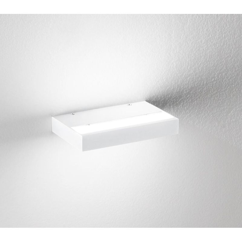 PLATE DUPLEX APPLIQUE IN 2 MISURE BIEMISSIONE BIANCA O NERA LED 15W - 40W LUCE 3000K E 4000K MODERNA ISYLUCE - Cristalensi Shop