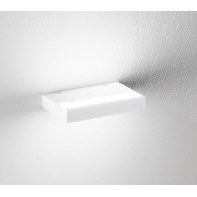 PLATE DUPLEX APPLIQUE IN 2 MISURE BIEMISSIONE BIANCA O NERA LED 15W - 40W LUCE 3000K E 4000K MODERNA ISYLUCE - Cristalensi Shop