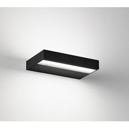 PLATE DUPLEX APPLIQUE IN 2 MISURE BIEMISSIONE BIANCA O NERA LED 15W - 40W LUCE 3000K E 4000K MODERNA ISYLUCE - Cristalensi Shop