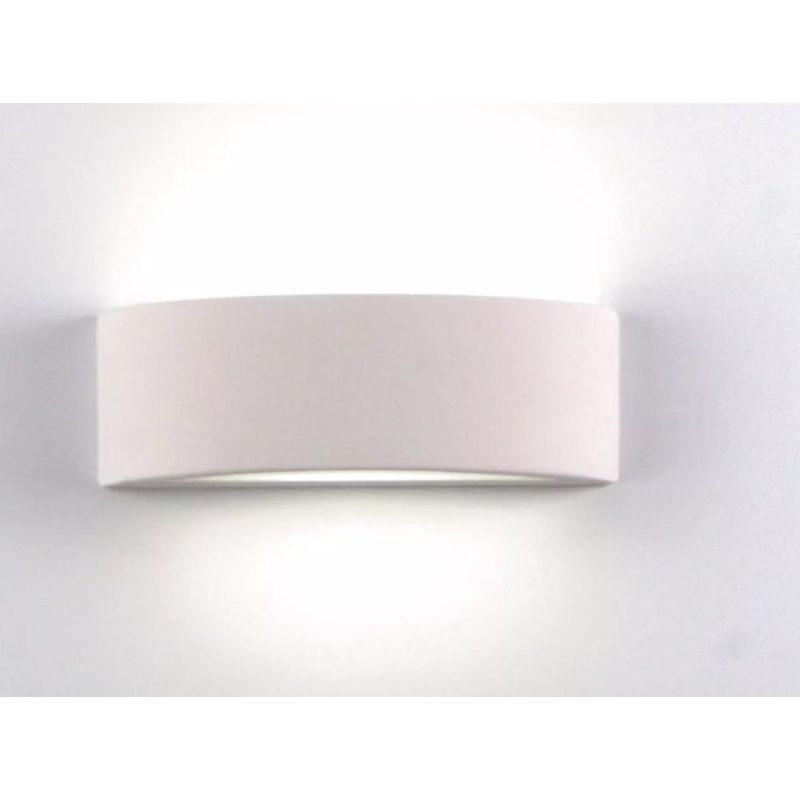614 APPLIQUE ARCO IN GESSO VERNICIABILE LUCE SOPRA SOTTO LARGHEZZA 30 CM ISYLUCE DESIGN MODERNO ISYLUCE - Cristalensi Shop Onlin