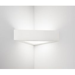 PITAGORA APPLIQUE ANGOLARE IN GESSO BIANCO VERNICIABILE ATTACCO E27 DESIGN MODERNO ISYLUCE ISYLUCE - Cristalensi Shop Online 2