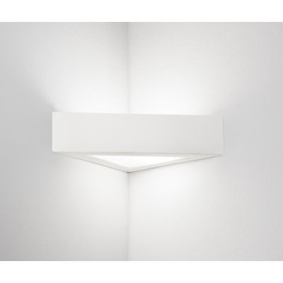 PITAGORA APPLIQUE ANGOLARE IN GESSO BIANCO VERNICIABILE ATTACCO E27 DESIGN MODERNO ISYLUCE ISYLUCE - Cristalensi Shop Online
