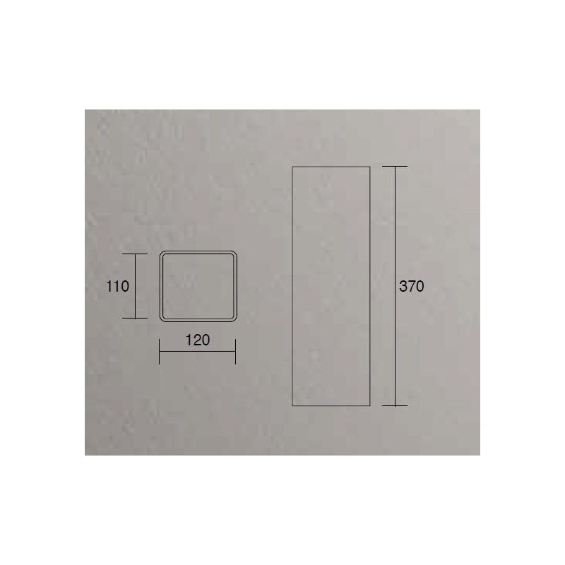 PRISMA APPLIQUE VERTICALE IN GESSO BIANCO VERNICIABILE ALTEZZA CM 37 BIEMISSIONE MODERNA ISYLUCE ISYLUCE - Cristalensi Shop Onli