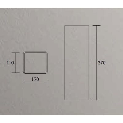 PRISMA APPLIQUE VERTICALE IN GESSO BIANCO VERNICIABILE ALTEZZA CM 37 BIEMISSIONE MODERNA ISYLUCE ISYLUCE - Cristalensi Shop Onli