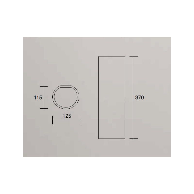CILINDRO APPLIQUE MODERNA IN GESSO BIANCO VERNICIABILE ALTEZZA CM 37 BIEMISSIONE ISYLUCE ISYLUCE - Cristalensi Shop Online