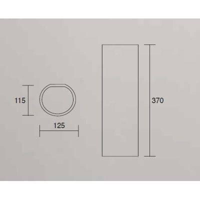 CILINDRO APPLIQUE MODERNA IN GESSO BIANCO VERNICIABILE ALTEZZA CM 37 BIEMISSIONE ISYLUCE ISYLUCE - Cristalensi Shop Online