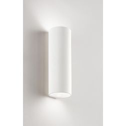 CILINDRO APPLIQUE MODERNA IN GESSO BIANCO VERNICIABILE ALTEZZA CM 37 BIEMISSIONE ISYLUCE ISYLUCE - Cristalensi Shop Online