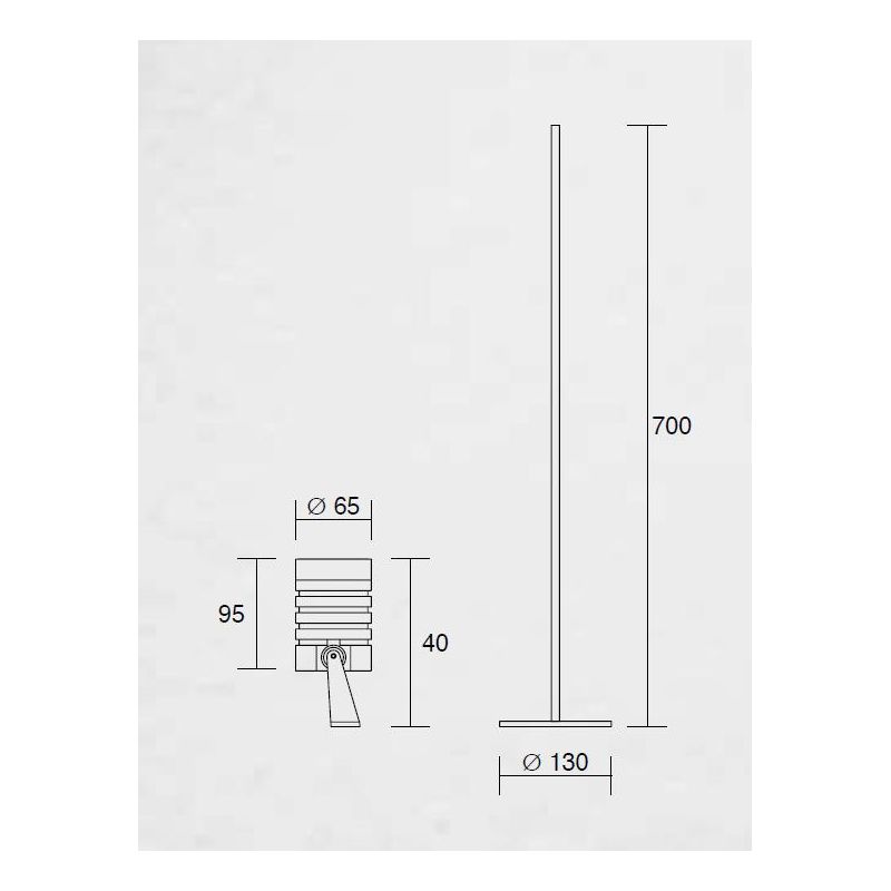 LARIO GRANDE PIANTANA CON 2 SPOT DA ESTERNO IP65 ALLUMINIO NERO ATTACCO GU10 MODERNA ISYLUCE ISYLUCE - Cristalensi Shop Online