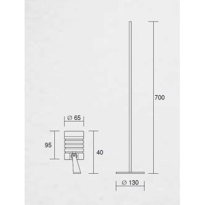 LARIO GRANDE PIANTANA CON 2 SPOT DA ESTERNO IP65 ALLUMINIO NERO ATTACCO GU10 MODERNA ISYLUCE ISYLUCE - Cristalensi Shop Online