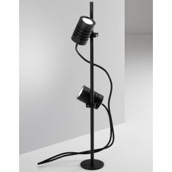 LARIO GRANDE PIANTANA CON 2 SPOT DA ESTERNO IP65 ALLUMINIO NERO ATTACCO GU10 MODERNA ISYLUCE ISYLUCE - Cristalensi Shop Online 2