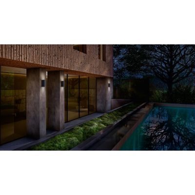 324 325 APPLIQUE DA ESTERNO BIEMISSIONE IP54 ANTI SALSEDINE COLORI BIANCO E ANTRACITE ATTACCO GU10 ISYLUCE ISYLUCE - Cristalensi